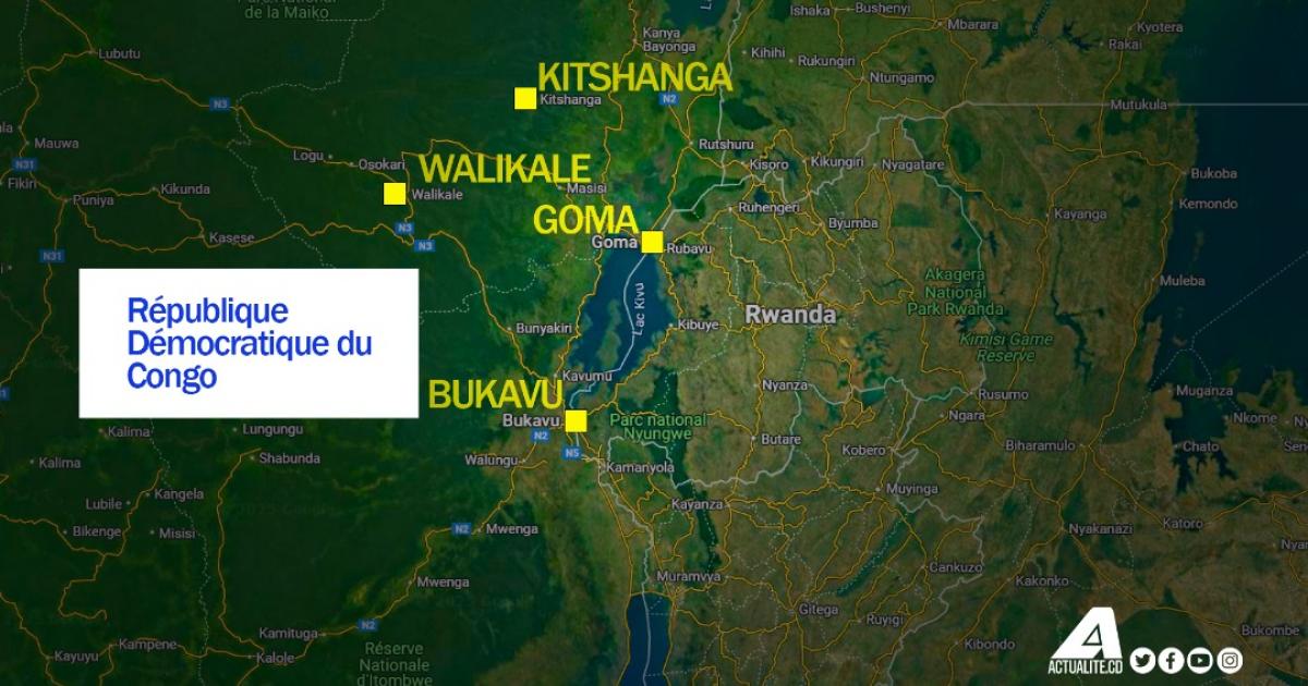 Carte de la région de Walikale